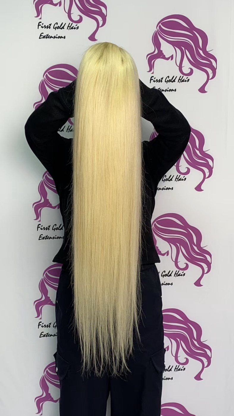 5x5 Closure Lace Straight 613 Blonde Wig 26 Inch