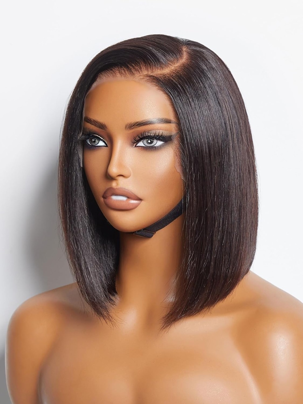 13x4 Frontal Lace Bob Glueless Wig — Side Parting