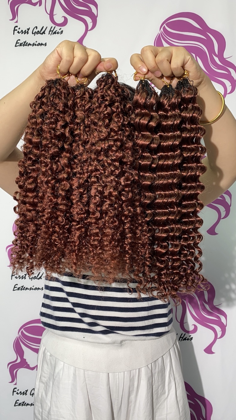 Brown Feather Crochet Hair Extension 18 Inch