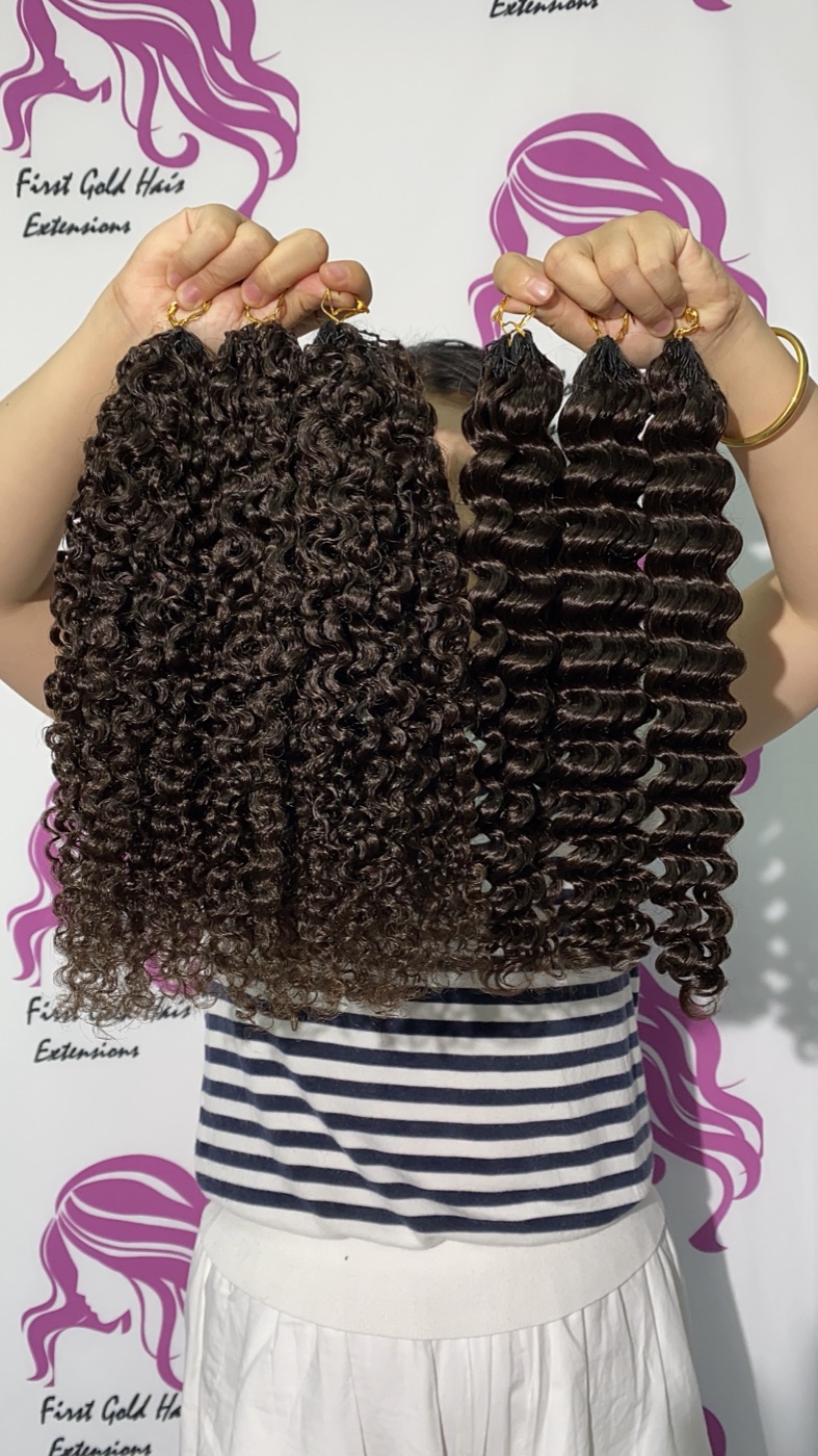 Dark Brown Feather Crochet Hair Extension