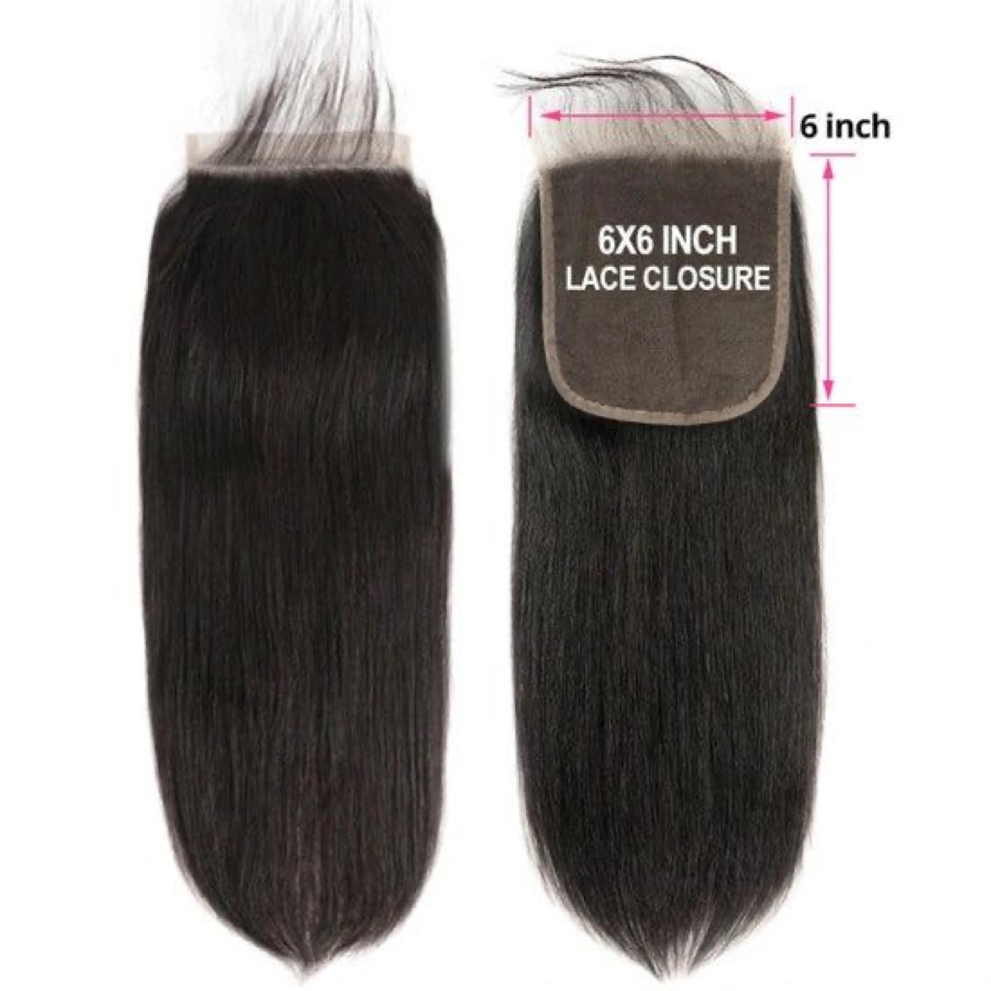 6x6 HD Lace Closure — Larger Parting