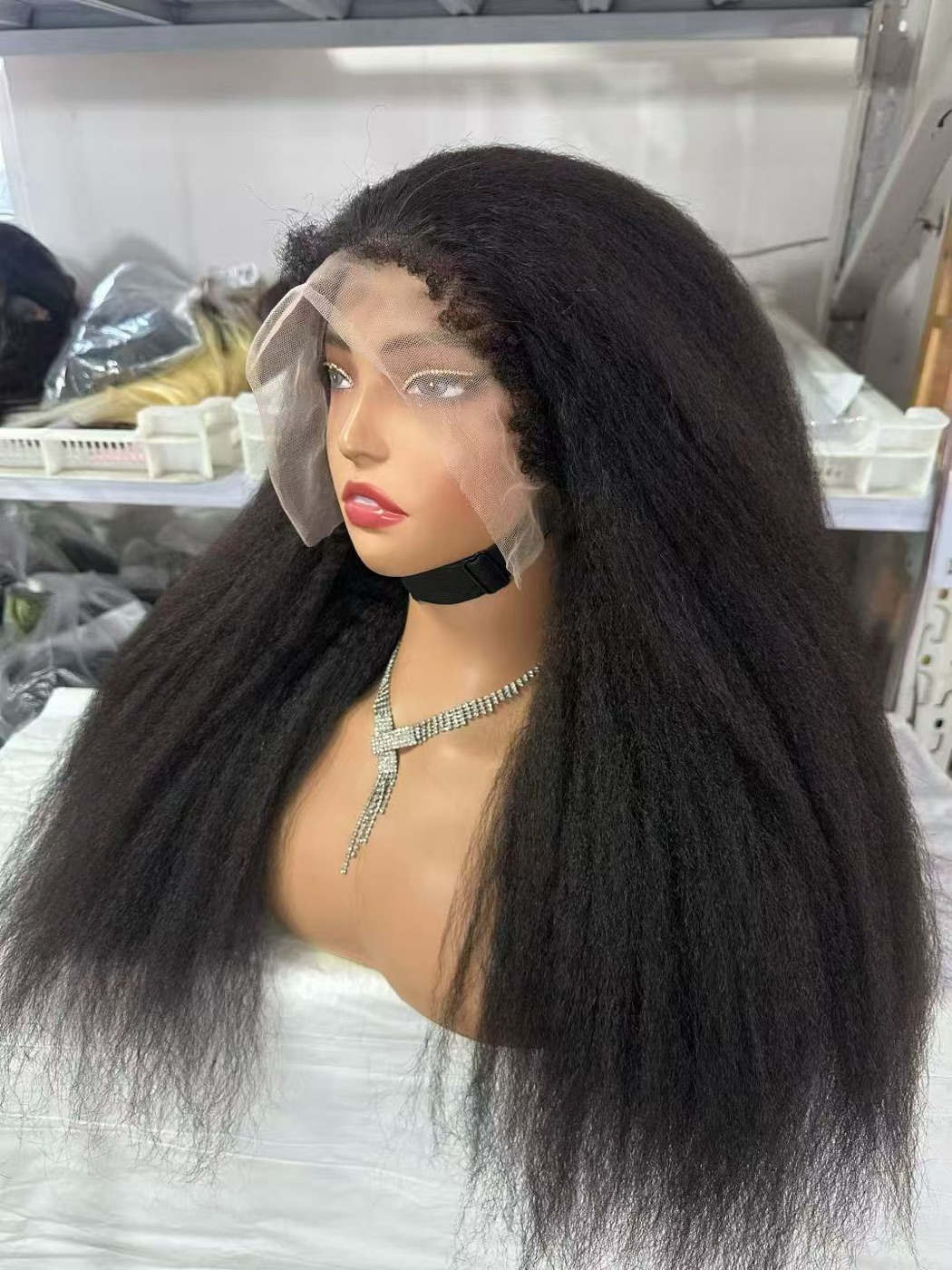 13x4 Transparent Lace Wig Kinky Straight