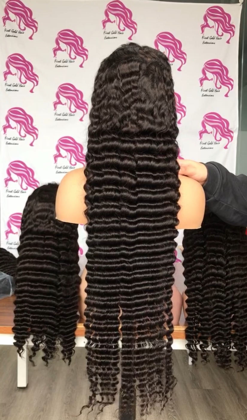 9x6 Closure Lace Wig Deep Wave 32 Inch
