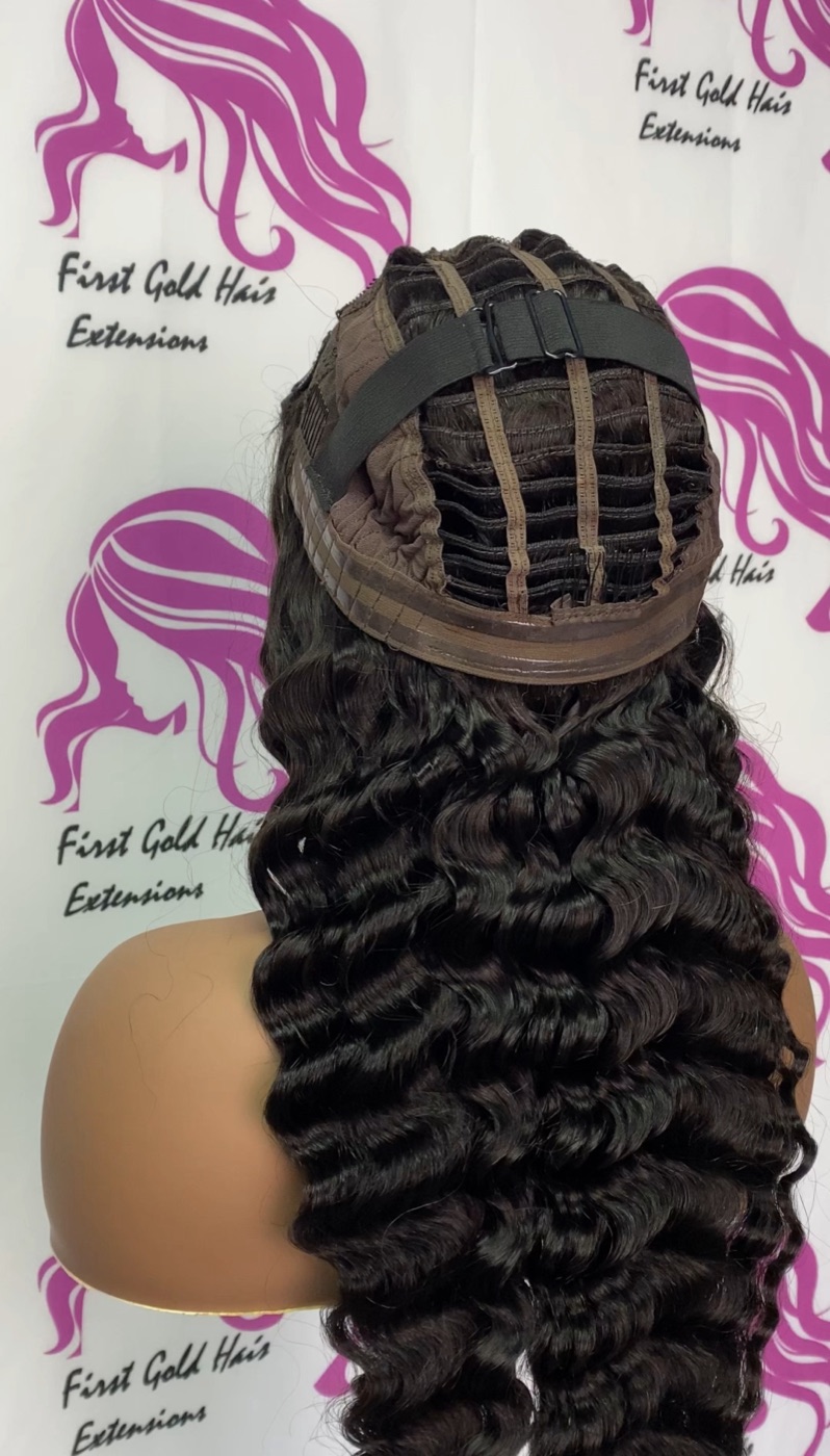 Breathable Cap Wig — Deep Wave Frontal Lace