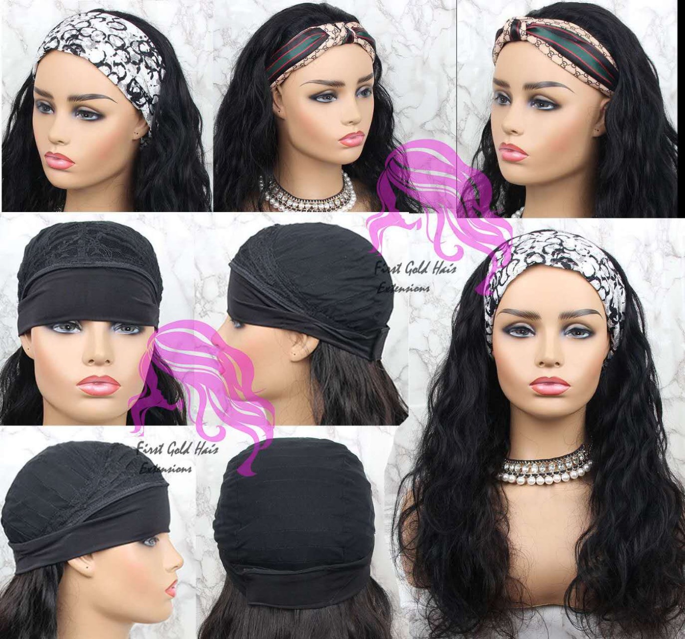 Headband Wig Glueless — One-Step Install